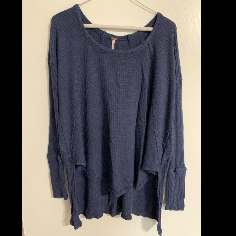 Free People Blue thermal Top
